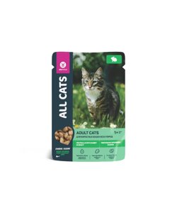 All Cats пауч с тефтельками из кролика в соусе для кошек (85 г)