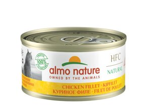 Almo Nature консервы для кошек с куриным филе, 75% мяса (70 г)