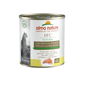 Almo Nature консервы для кошек, с лососем и курицей (280 г)