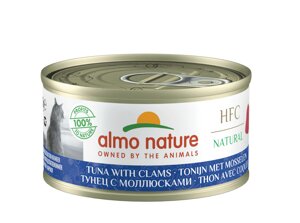 Almo Nature консервы для кошек с тунцом и моллюсками, 75% мяса (1,68 кг)