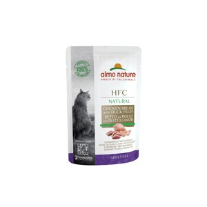 Almo Nature консервы hFC Natural паучи для кошек "Куриная грудка и утиное филе"1,32 кг)