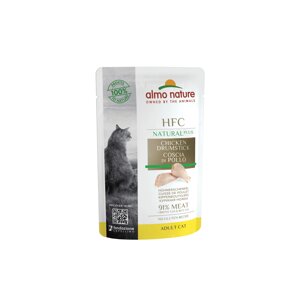Almo Nature консервы паучи для кошек "Куриные бедрышки", 91% мяса (55 г)