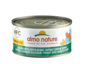 Almo Nature консервы полнорационные для кошек, с курицей и зелёной фасолью (1,68 кг)