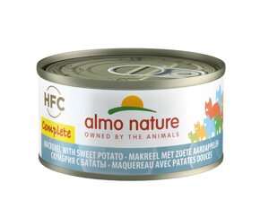 Almo Nature консервы полнорационные для кошек, со скумбрией и бататом (70 г)