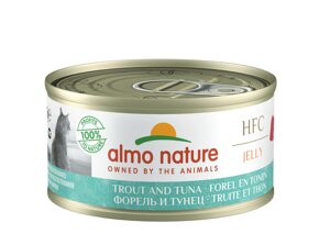Almo Nature консервы с форелью и тунцом в желе для кошек (1,68 кг)