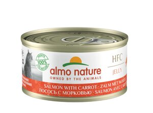 Almo Nature консервы с лососем и морковью в желе для кошек (1,68 кг)