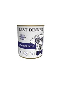 Best Dinner консервы для собак Super Premium "С перепелкой"340 г)