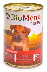 BioMenu консервы для щенков с говядиной (100 г)