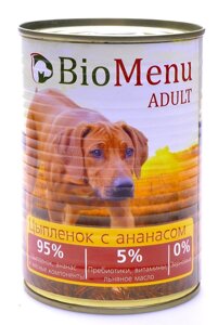BioMenu консервы для собак цыпленок с ананасом (100 г)