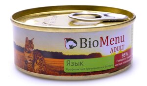 BioMenu паштет для кошек, с языком (100 г)