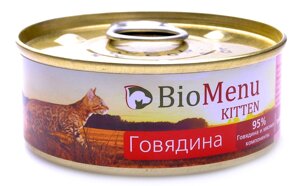 BioMenu паштет для котят с говядиной (100 г)