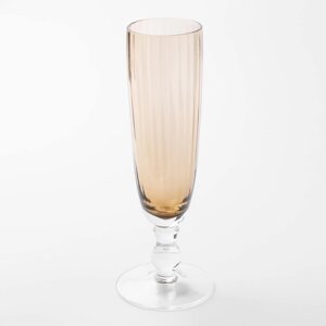 Бокал-кубок для шампанского, 210 мл, стекло, янтарный, Caserta