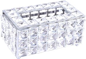 Бокс для салфеток Kassatex Crystal Silver CRL-TH-SLV серебро