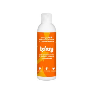Bonsy шампунь с хлоргексидином для профилактики кожных заболеваний у собак и кошек (500 г)