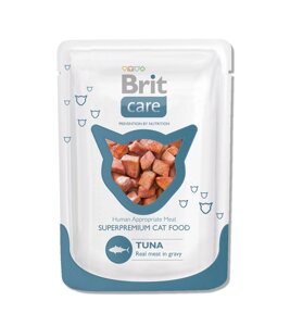 Brit Care паучи для взрослых кошек, с тунцом (80 г)