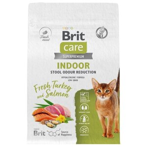 Brit Care сухой корм с индейкой и лососем для взрослых кошек (400 г)