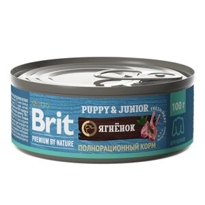 Brit консервы с ягненком для щенков всех пород (100 г)