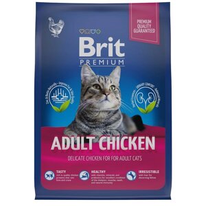 Brit сухой корм премиум класса с курицей для взрослых кошек (2 кг)