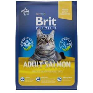 Brit сухой корм премиум класса с лососем для взрослых кошек (8 кг)