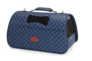 Camon сумка-переноска для животных стеганая, синяя 42x25x25 см (1)