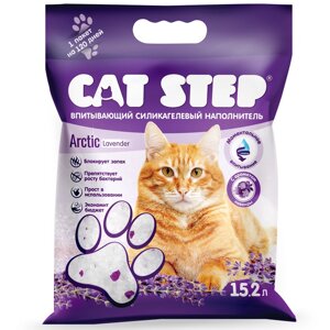 Cat Step впитывающий силикагелевый наполнитель, с ароматом лаванды (1,77 кг)