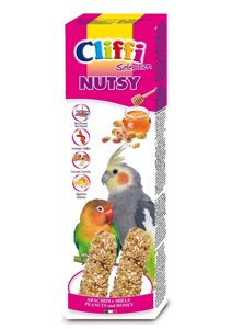 Cliffi (Италия) лакомства для длиннохвостых попугаев: палочки с арахисом и медом (150 г)