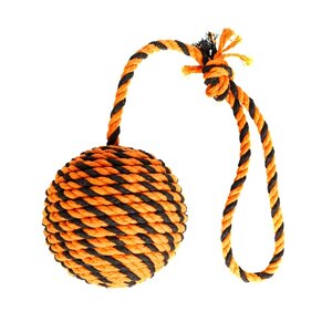 Doglike мяч Броник, с ручкой (оранжевый-черный) (L)