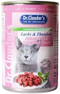 Dr. Clauder's консервы для кошек с лососем и тунцом (415 г)