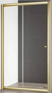 Душевая дверь в нишу Cezares Giubileo-BF-1 прозрачное стекло, золото