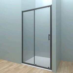 Душевая дверь в нишу Veconi Vianno VN72B 100х190, прозрачное стекло, профиль черный