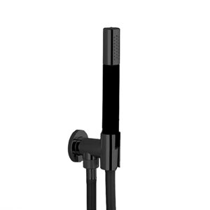 Душевая лейка Cisal Shower DS01881340 с подводом и держателем черный матовый