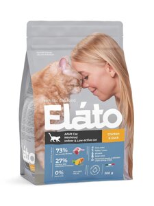 Elato корм для кастрированных котов, стерилизованных и малоактивных кошек (1,5 кг)