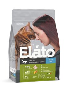 Elato корм для взрослых кошек с рыбой для красивой и блестящей шерсти (1,5 кг)