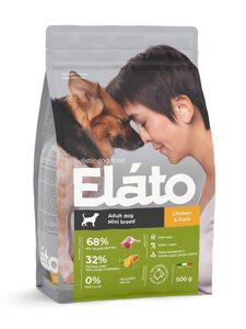 Elato корм для взрослых собак мелких пород с курицей и уткой (2 кг)