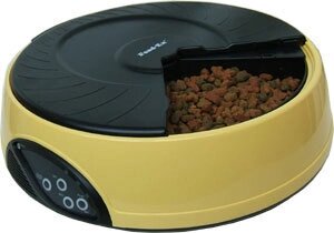 Feedex автокормушка на 4 кормления для 1-1,2 кг корма, желтая (1,8 кг)