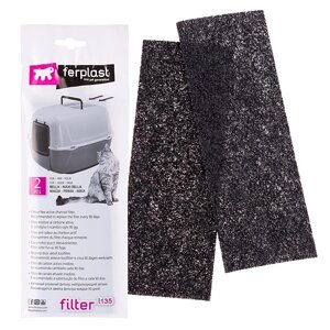 Ferplast фильтр угольный для закрытых туалетов для кошек (для моделей Bella, Magix, Prima, Mika и Maxi Bella) (10 г)