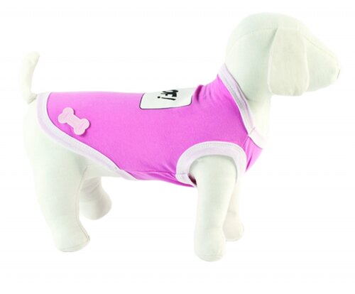 Ferribiella одежда футболка "Woof! розовый) (15 см)