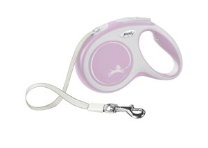 Flexi рулетка-ремень для собак, розовая (25кг, 5м)