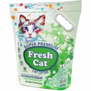 Fresh cat впитывающий силикагелевый наполнитель с ароматом "Летняя прохлада", 5л (2 кг)
