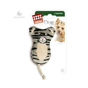 GiGwi игрушка "Кот" с пищалками, ткань/пластик (45 г)