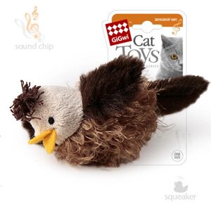 GiGwi игрушка "Птичка" со звуковым чипом, искусственный мех (30 г)