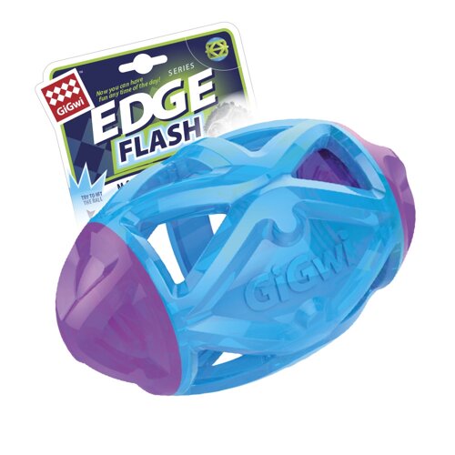 GiGwi игрушка "Регби мяч" светящийся, резина TPR (243 г)
