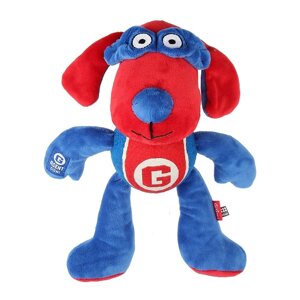 GiGwi игрушка "Собака" с пищалкой, текстиль/теннисная резина (196 г)