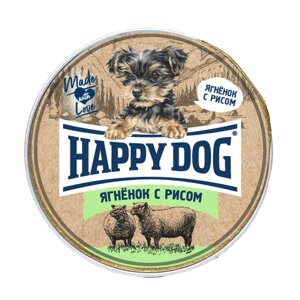 Happy dog паштет "Ягнёнок с рисом"125 г)