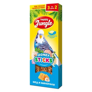 Happy Jungle палочки д/птиц мед и минералы 3 шт 90 гр (90 г)