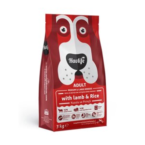 Havlife для взрослых собак средних и крупных пород с ягненком и рисом (3 кг)
