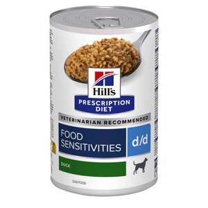 Hill's вет. консервы консервы для собак D/D лечение пищевых аллергий с уткой (4,44 кг)