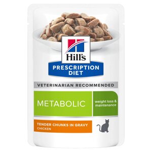 Hill's вет. консервы паучи для взрослых кошек для коррекции веса Metabolic (1 шт)
