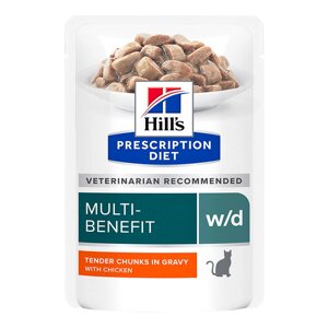 Hill's вет. консервы паучи W/D для кошек при диабете (85 г)