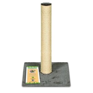 Homecat когтеточка-столбик для кошек, серая, джут и ковролин, 29.5х29.5х50 см (1,56 кг)